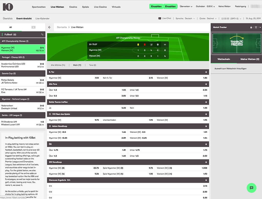 10bet Erfahrungen – Livewetten
