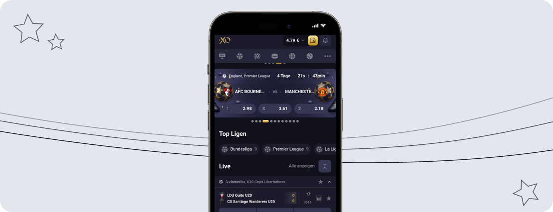 Mobile Startseite im Sport von RollXO