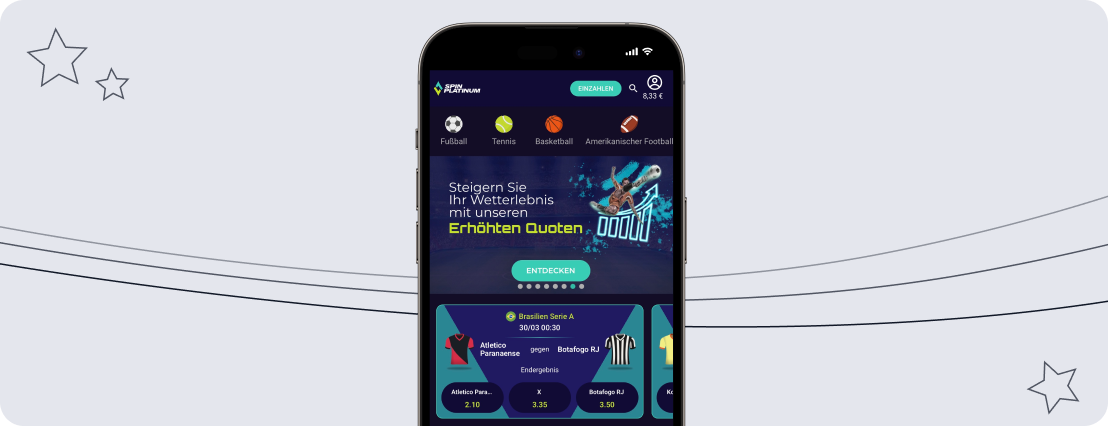 Die SpinPlatinum Web-App bietet den vollen Funktionsumfang
