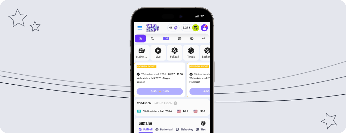 Mobiles Wettvergnügen ist in der Vipsta App garantiert