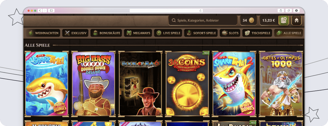 Das Lanista Casino bietet eine enorme Spielauswahl