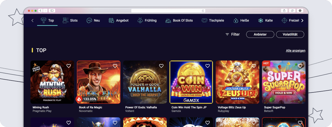 SpinPlatinum Casino mit großer Spielauswahl