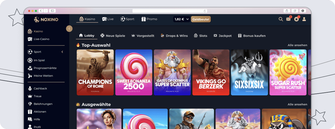 as Noxino Casino ist groß, hat aber auch Schwächen