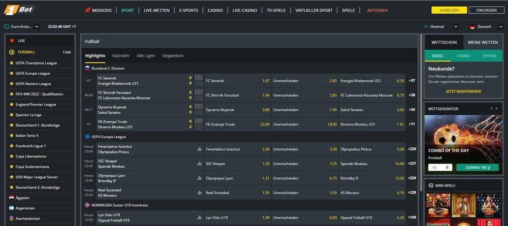 1bet Sportwetten