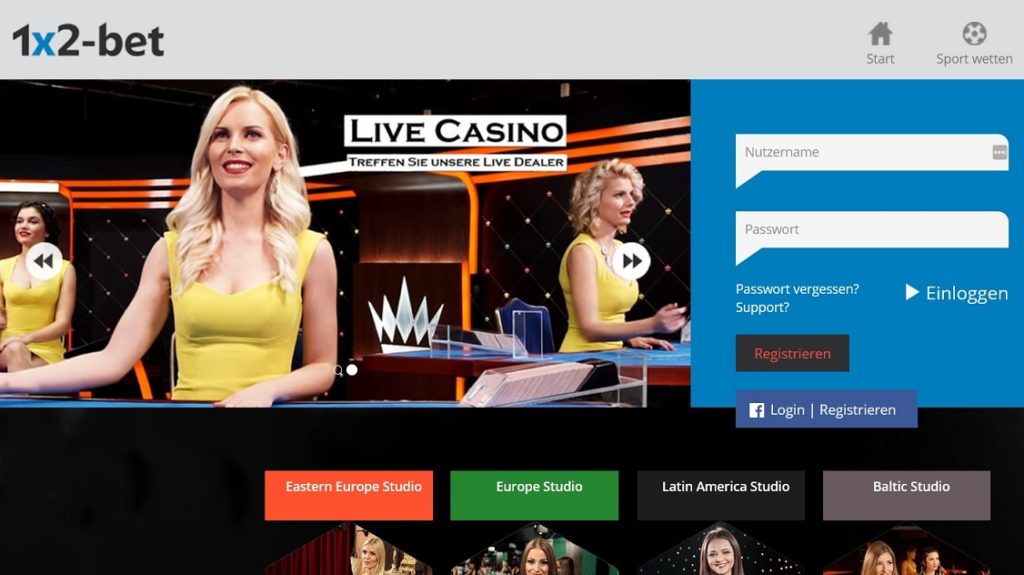 1x2-bet Live-Casino