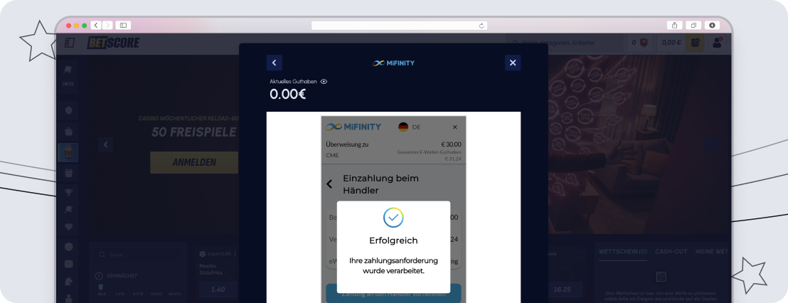 BetScore Einzahlung im Test