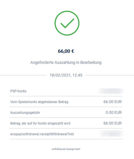 20BET Auszahlung