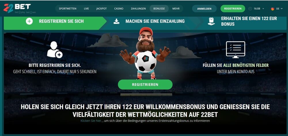 22Bet Bonusangebot