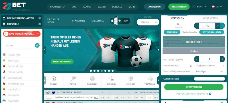 22Bet Startseite