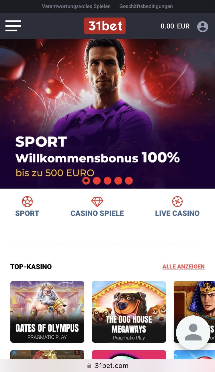 Mobile Ansicht von 31 Bet