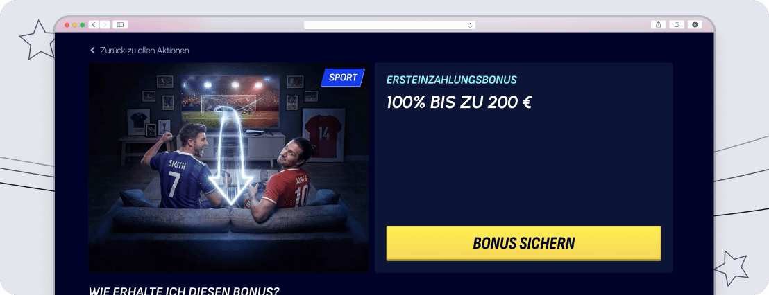 BetScore Willkommensbonus für Sport