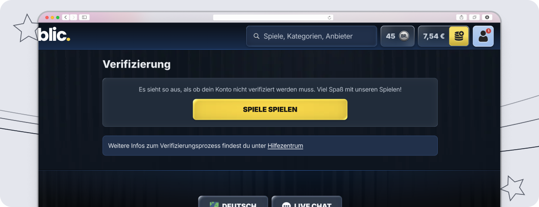 Auszahlen ohne Verifizierung ist bei BetRepublic möglich
