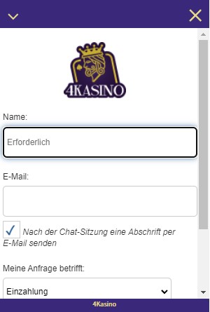 4KASINO Live-Chat