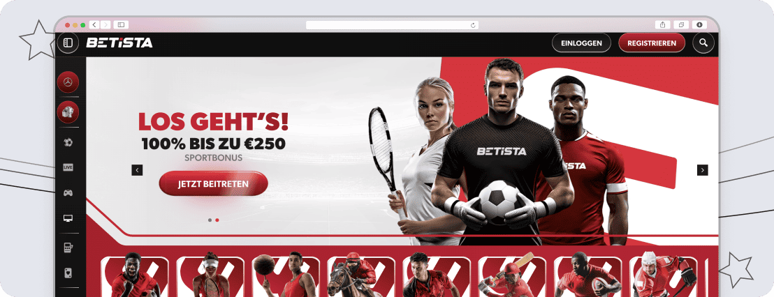 100% bis 250 € als Betista Willkommensbonus