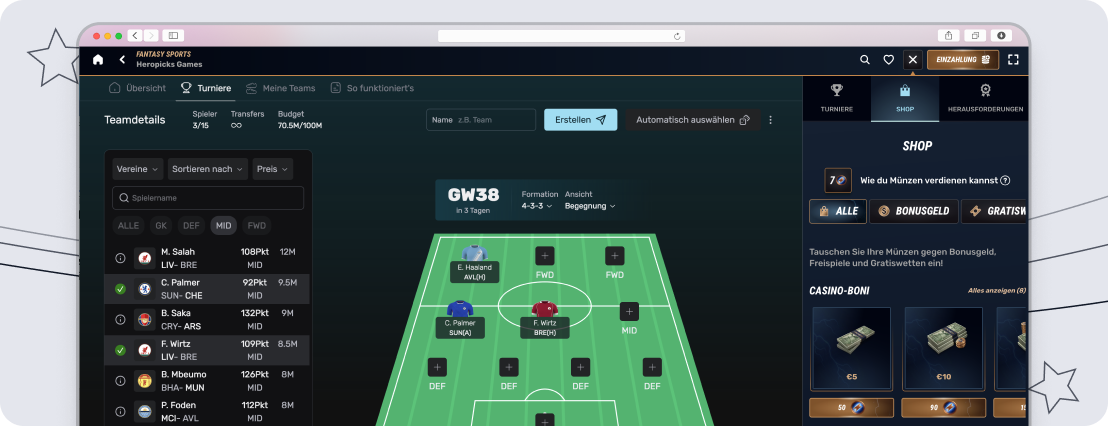 Stark - Golazzo bietet sogar einen Fantasy-Manager