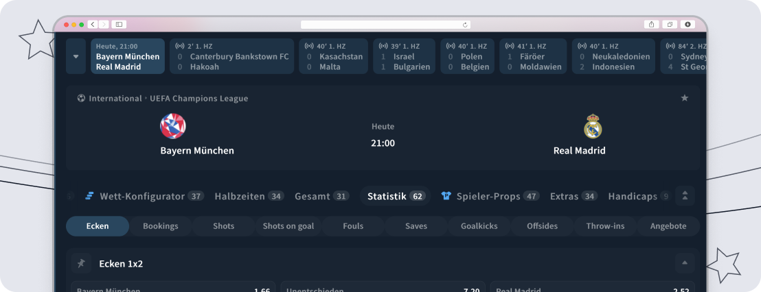 KoiFortune mit starkem Wettangebot zur Champions League