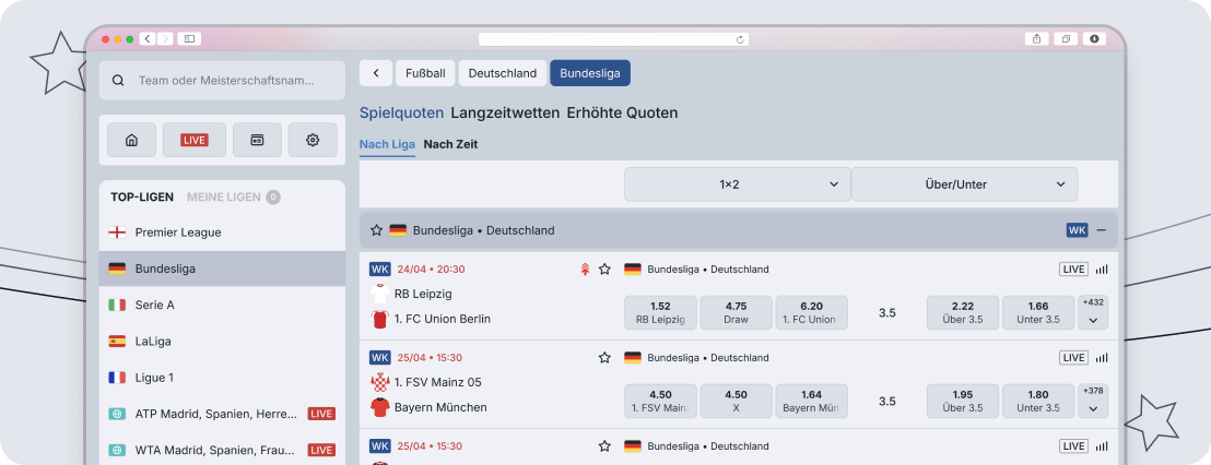 BetRepublic punktet mit einem großen Wettangebot