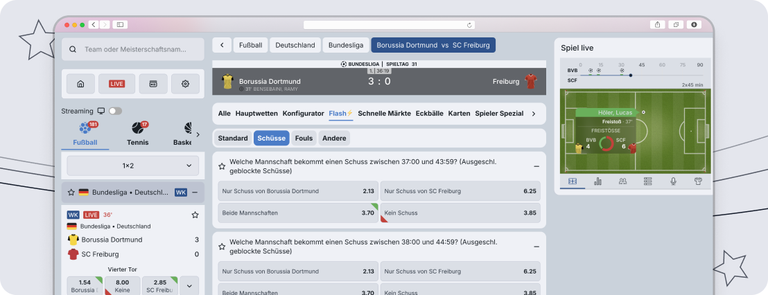 Flash-Märkte eine Livewetten-Besonderheit bei BetRepublic