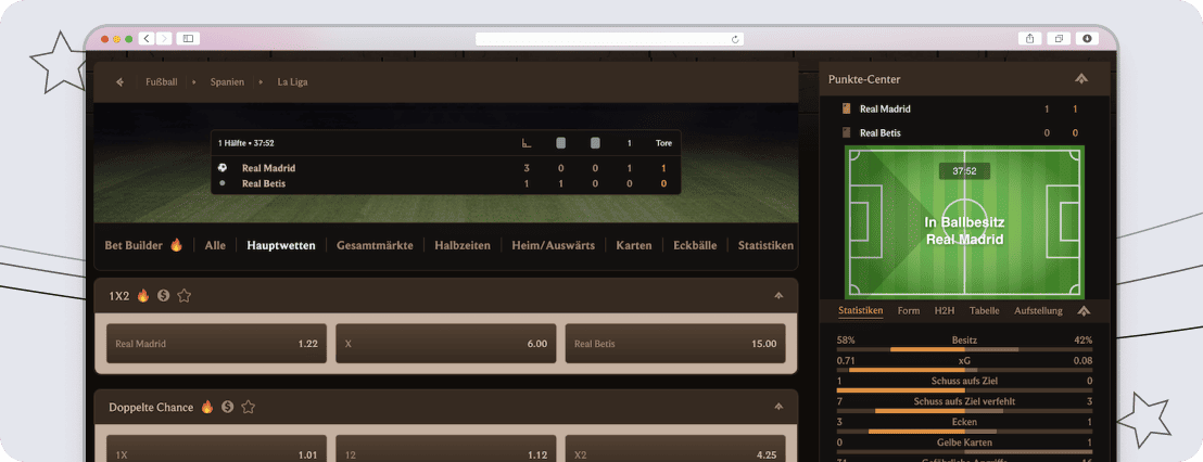 Lanista bietet Livewetten übersichtlich & vielfältig an