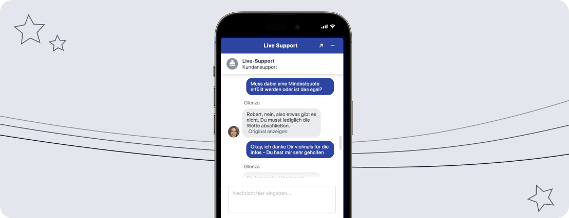 BetScore bietet schnelle Hilfe Live-Chat-Support