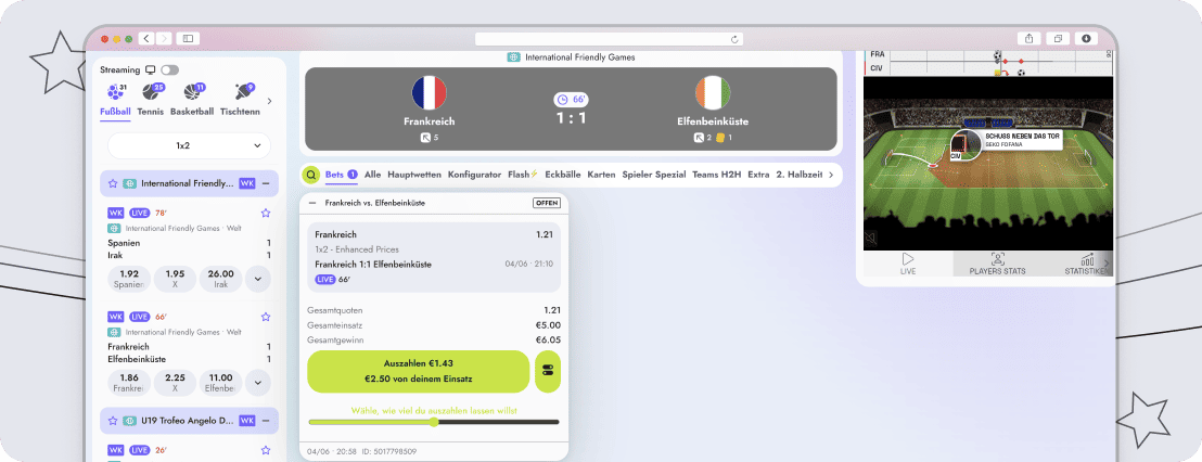 Anteiliger Cashout ist bei Vipsta verfügbar