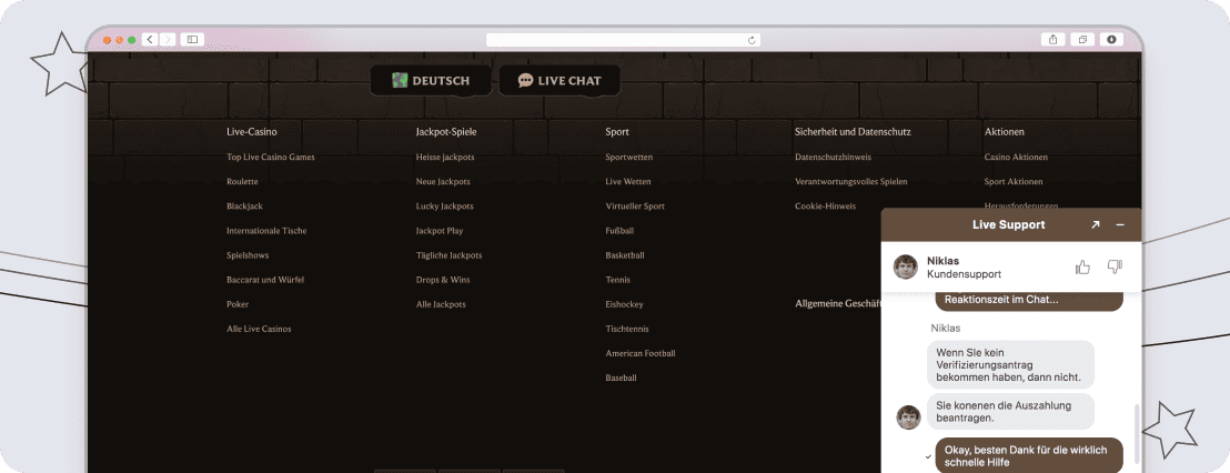 Fachkundig & freundlich: Lanista Support im Live-Chat