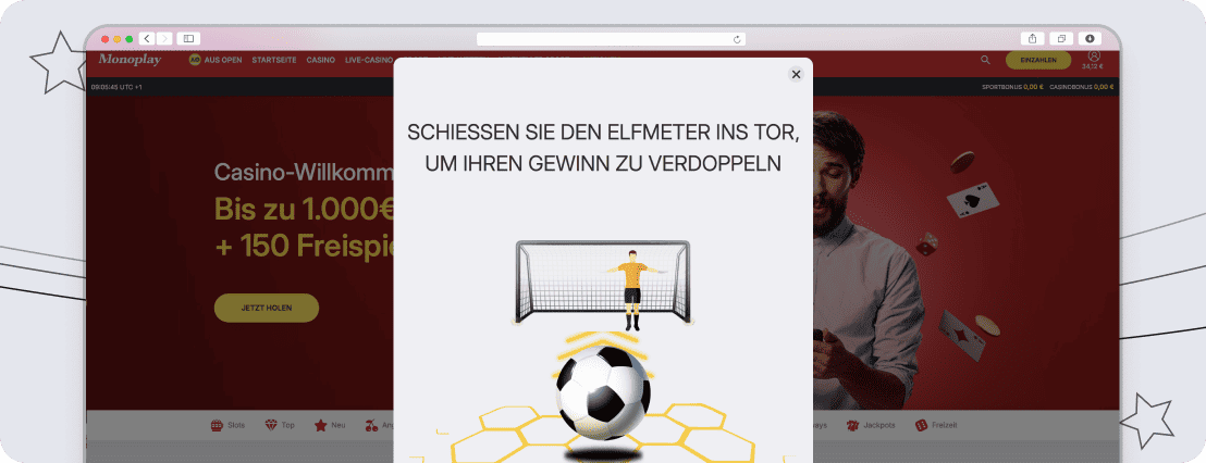 Wettfunktion “Gewinne verdoppeln“ bei MonoPlay