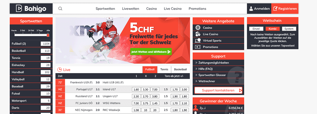 Bahigo Wetten – Startseite