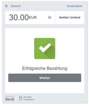 Betfair Einzahlung