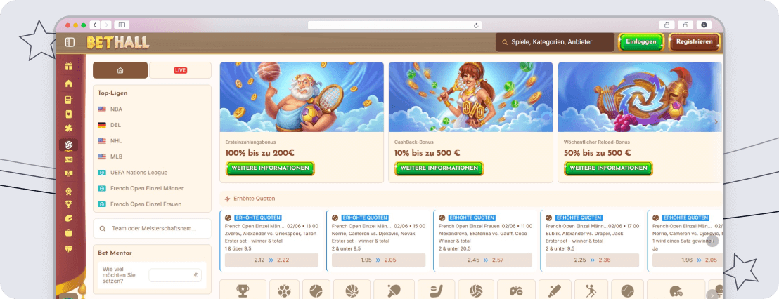 Bethall Wettangebot
