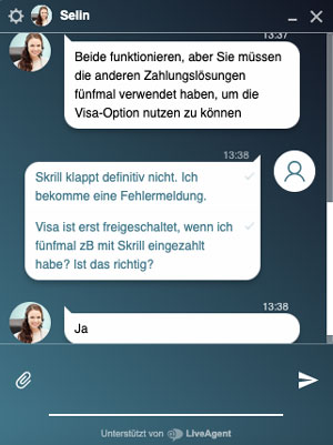 Nachfrage beim Kundenservice von bettogoal