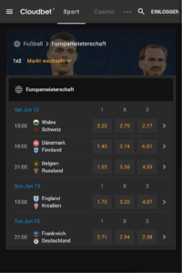 cloudbet Europameisterschaft Übersicht