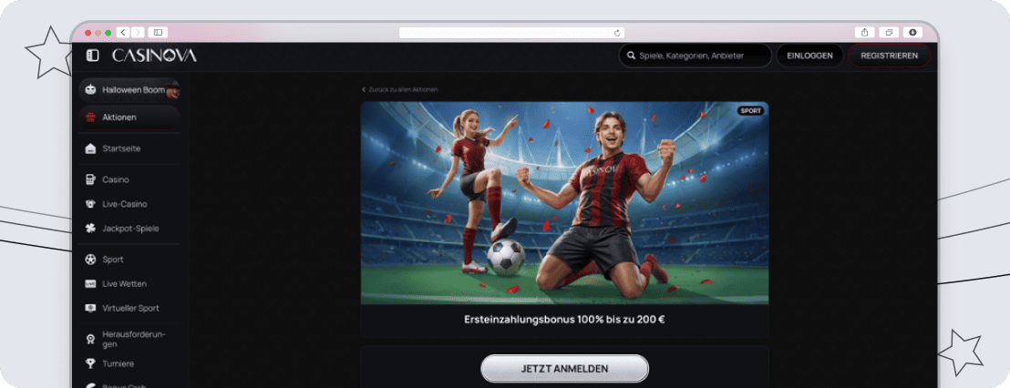 Casinova Bonus & VIP-Programm