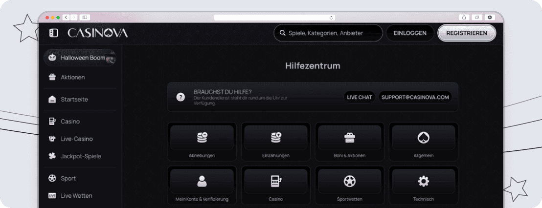 Casinova Service & Support