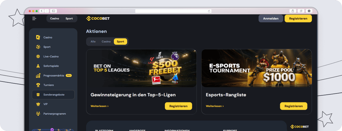 Cocobet Bonusangebot
