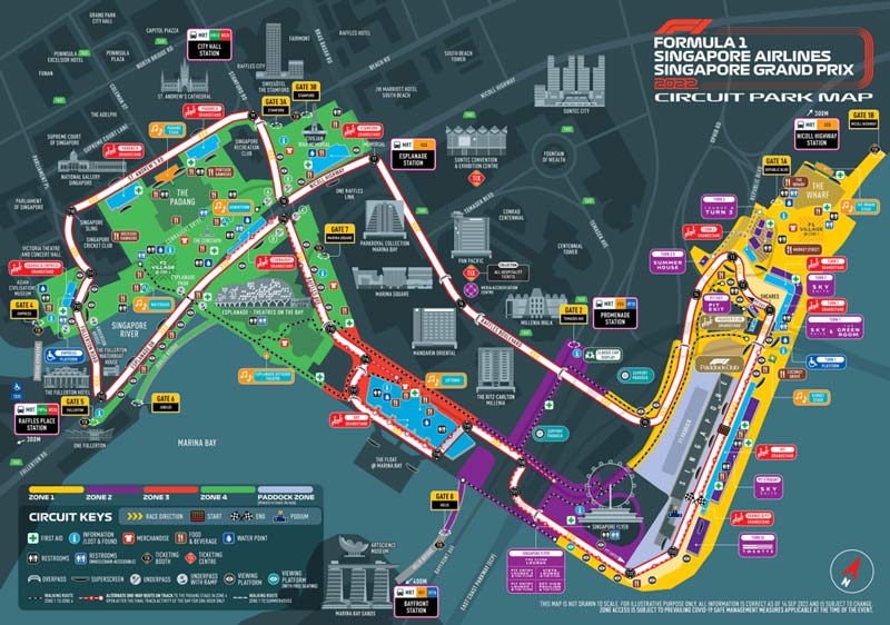 Curcuit Park Map (Quelle: singaporegp.sg)