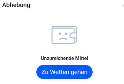 Abhebung nicht möglich