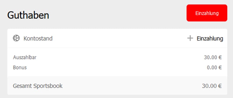 Eaglebet Sportwetten Guthaben Kontostand