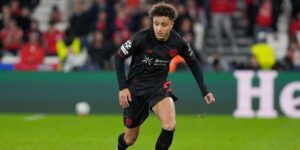 Eliesse Ben Seghir bei einem Spiel von Bayer Leverkusen