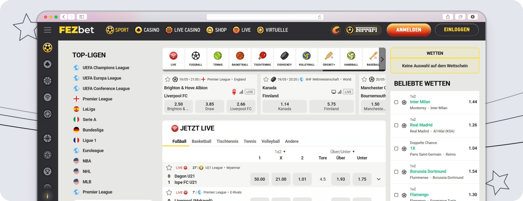 Fezbet Livewetten