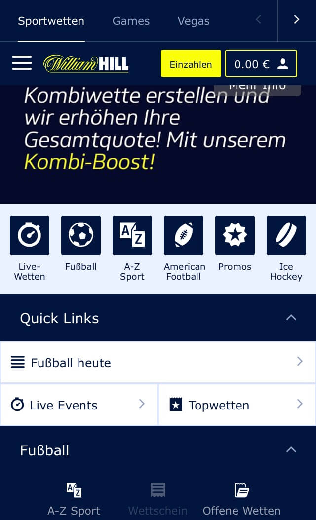 Mobile Ansicht von William Hill