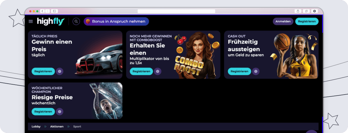 Highflybet Screenshot Bonus Desktop 2