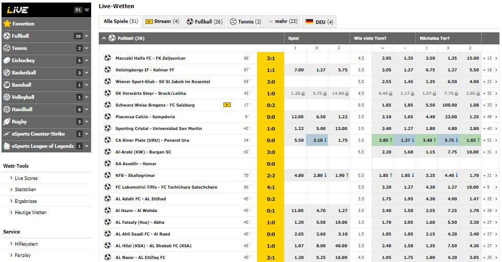 Interwetten - Livewetten