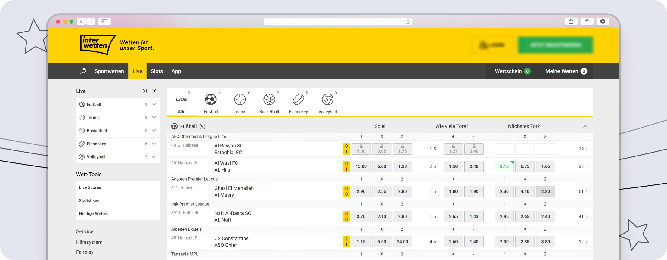Interwetten Livewetten