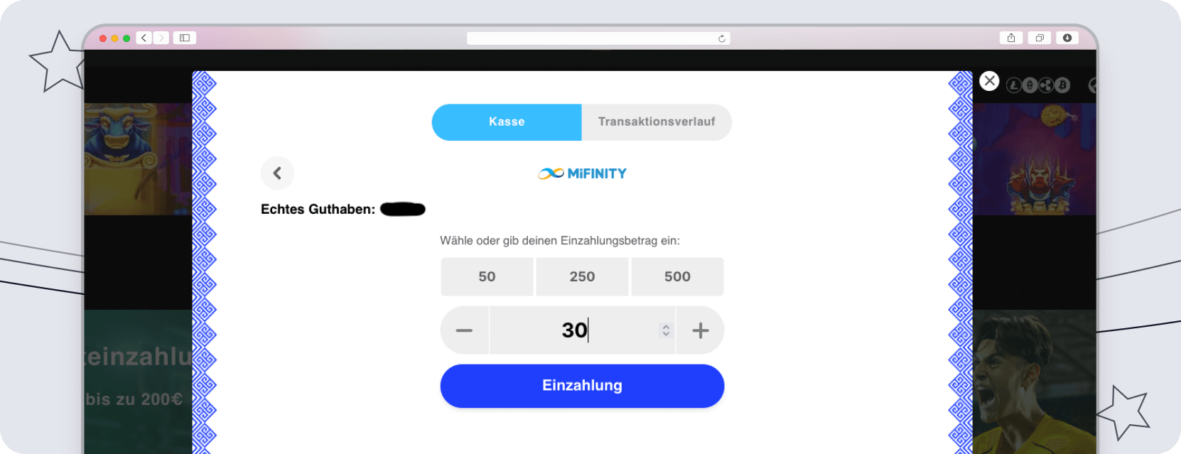 Librabet Einzahlung via MyFinitiy