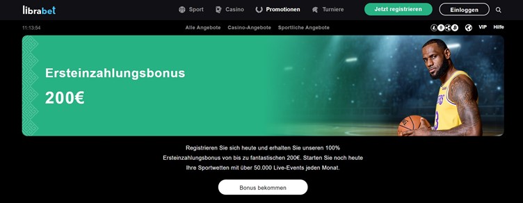 Librabet Einzahlungsbonus