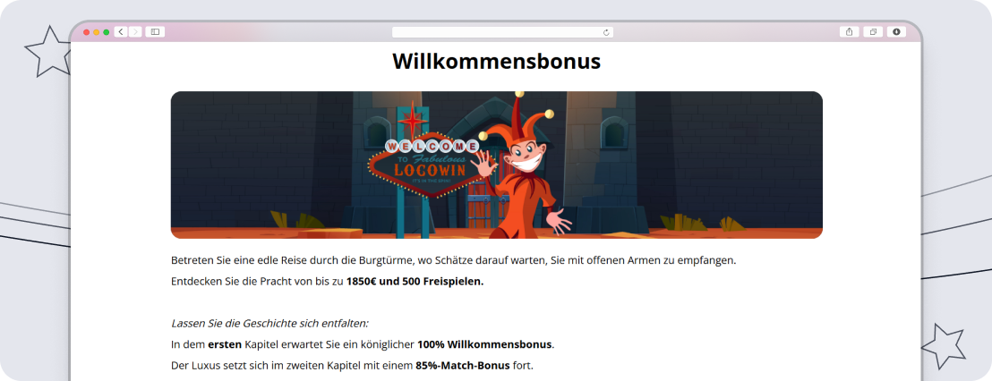 Casinobonus bei LocoWin.