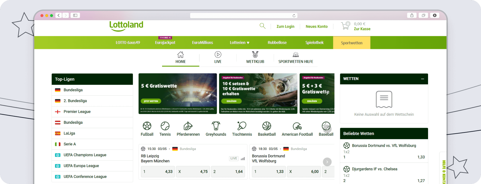 Lottoland Wettangebot