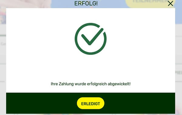 Lucky Bird Sportwetten – Erfolgreiche Einzahlung