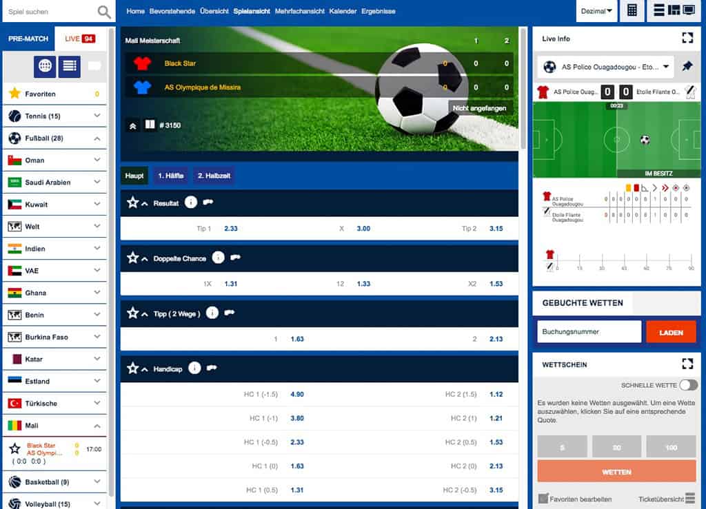 Lucky Bird Sportwetten – Livewetten